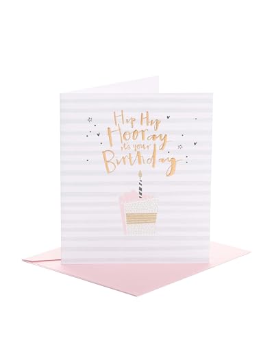 Carlton 499200-0-1 - Tarjeta de felicitación de cumpleaños, diseño de rayas