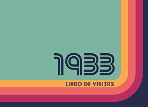 1933 Libros de Visitas: Libro de visitas para fiestas de cumpleaños de estilo retro para que la...
