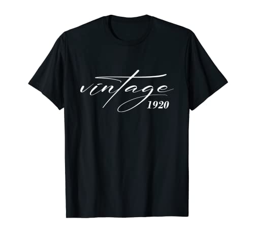 Cumpleaños vintage de 1920 años nacido en 1920 cumpleaños Camiseta