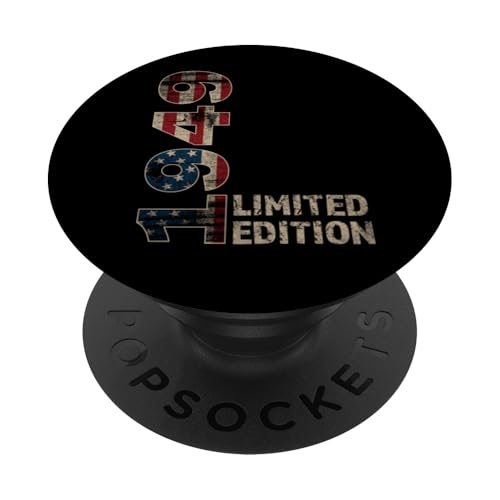 Regalo de cumpleaños 77 para Hombre, Vintage, Nacido en 1949, Cumple 77 años PopSockets PopGrip...