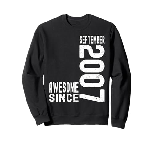 Impresionante Desde Septiembre 2007 Nacido En 2007 Septiembre Cumpleaños Sudadera