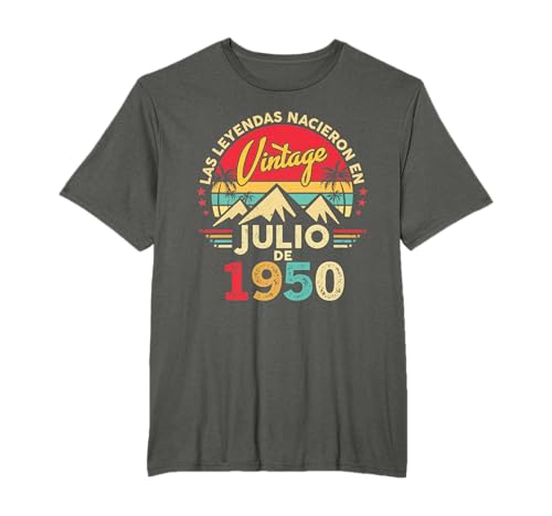 75 Años Cumpleaños Vintage Nacido En Julio 1950 Camiseta