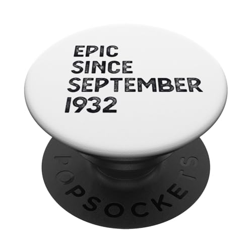 92 Cumpleaños Hombres Mujeres Épica Septiembre 1932 PopSockets PopGrip Intercambiable