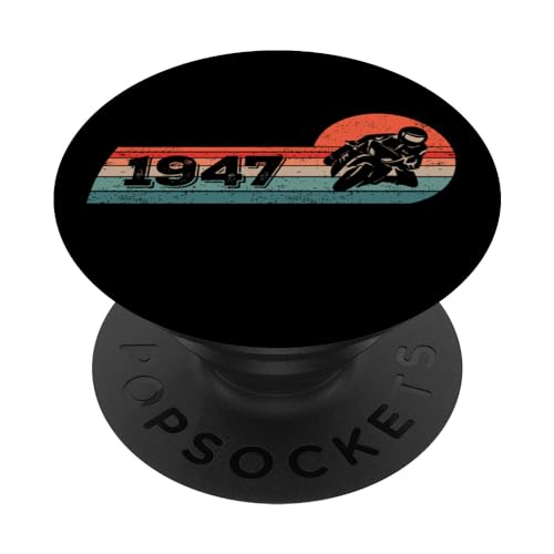 Ciclomotor Cumpleaños Nacido 1947 Motorista Motociclista PopSockets PopGrip Adhesivo