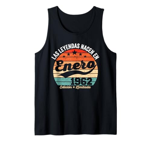 64 años Cumpleaños Las Leyendas Nacen en Enero de 1962 Camiseta sin Mangas
