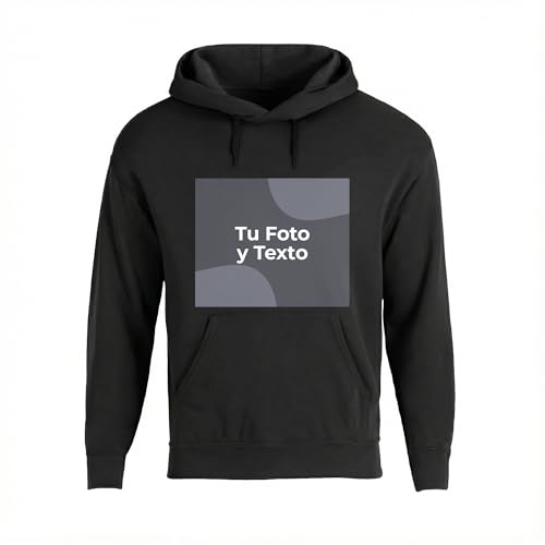 Cimpress Sudadera con Capucha Personalizada para Hombre, Tallas S–2XL, Imprime tu Propia Foto,...