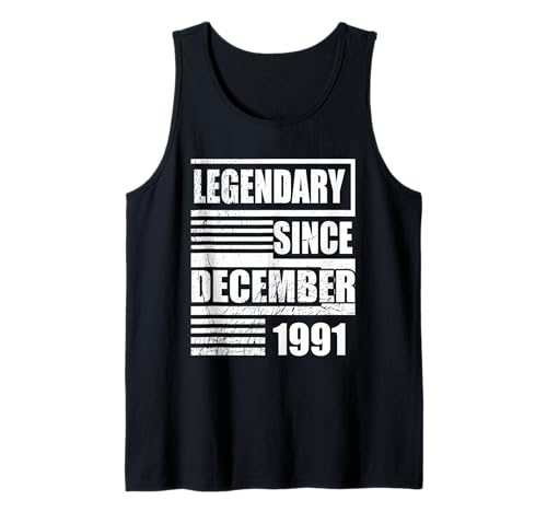 35 cumpleaños Legendario Desde diciembre de 1991 cumpleaños Camiseta sin Mangas