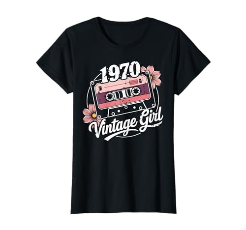 56 años mujer vintage 1970 cumpleaños 56 retro mujer 1970 Camiseta