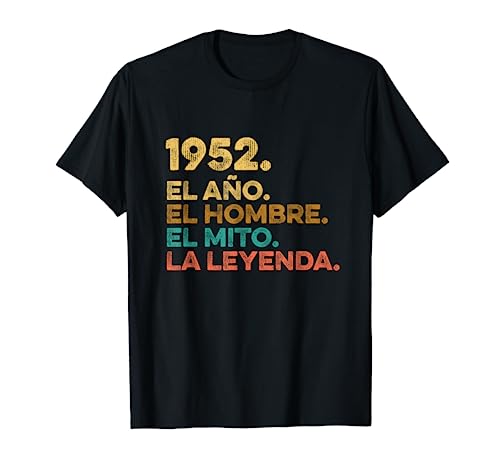 Año Hombre Mito Leyenda - Cumpleaños Regalo Vintage 1952 Camiseta