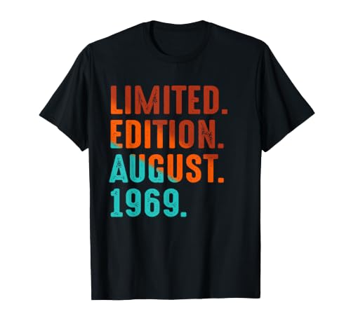 Edición Limitada Agosto 1969 Cumpleaños Camiseta
