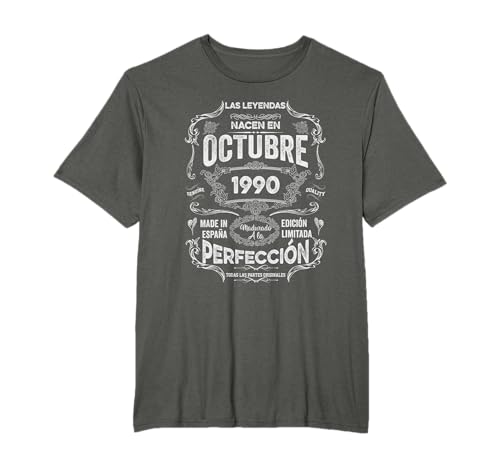 Mujer Leyendas Octubre 1990 Hombre Mujer 34 Años Cumpleaños Camiseta