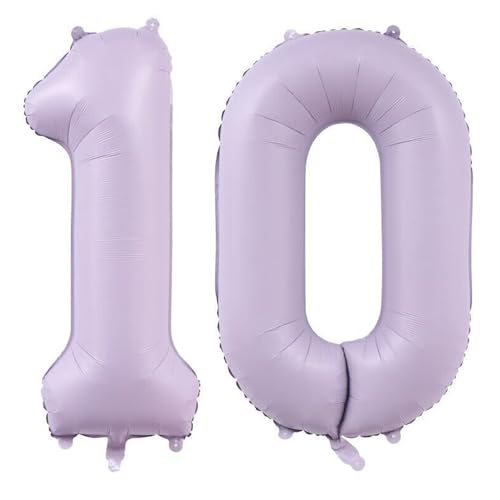 Alaoo Globo de Aluminio Número Morado 10,40' (101cm) Globo Número Gigante para Cumpleaños,...