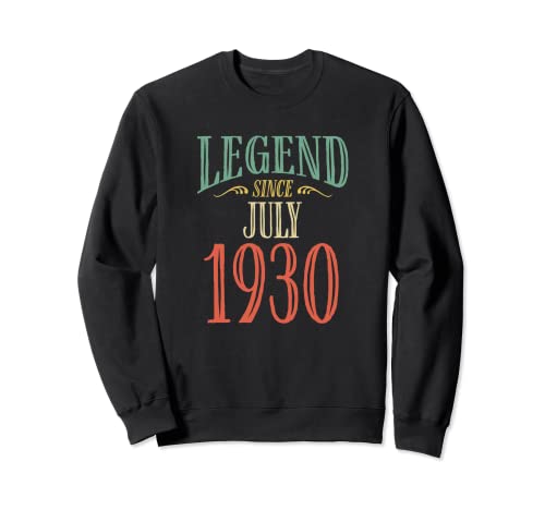 Leyenda desde julio de 1930 diseño de cumpleaños Sudadera