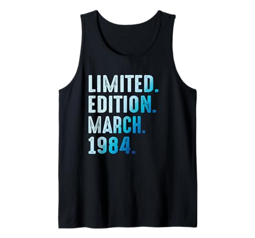 Marzo 1984 Año 1984 Cumpleaños 1984 Edición Limitada Camiseta sin Mangas