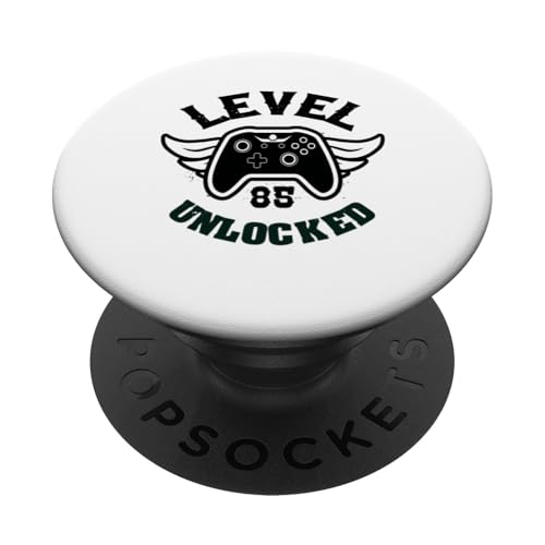 Nivel 85 Desbloqueado 85 Juegos de cumpleaños 85 Jugador de cumpleaños PopSockets PopGrip Adhesivo