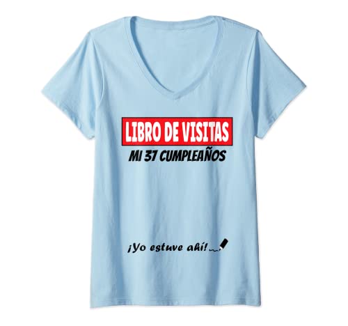 Mujer Libro De Visitas - 37 Años Cumpleaños Divertido Regalo 1984 Camiseta Cuello V