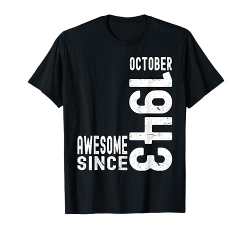 Impresionante desde octubre de 1943, nacido en 1943 cumpleaños de octubre Camiseta