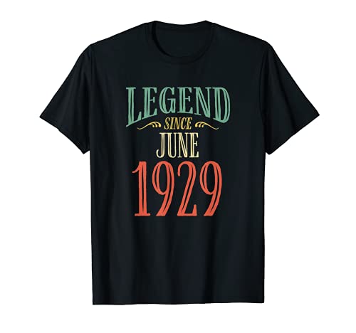 Diseño de cumpleaños de la leyenda desde junio de 1929 Camiseta
