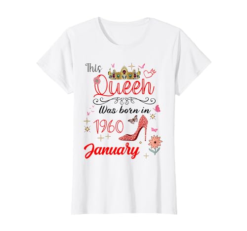 Enero 1960 Cumpleaños Esta Reina Nació En Enero 1960 Camiseta