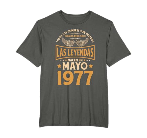 Cumpleaños Hombre Regalos Las Leyendas Mayo 1977 Camiseta