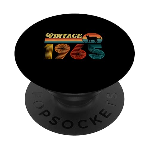 Camisa Vintage Divertida de Gato Regalo de cumpleaños 1965 Hombres Mujeres 61 años PopSockets...