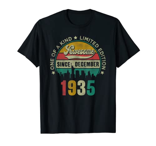 85 Años Vintage Diciembre 1935 85 Regalo de cumpleaños Camiseta
