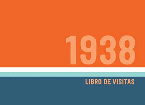 1938 Libros de Visitas: Libro de visitas para fiestas de cumpleaños de estilo retro para que la...
