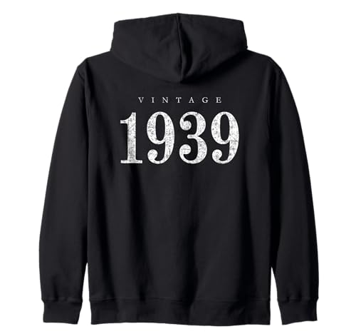 Vintage 1939 (Blanco Antiguo) Regalo de 87 Cumpleaños 1939 Sudadera con Capucha