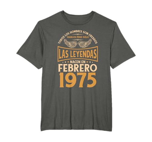Cumpleaños Hombre Regalos Las Leyendas Febrero 1975 Camiseta
