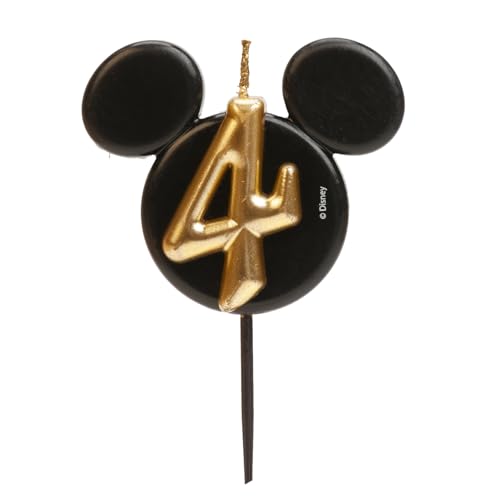 dekora - Vela de Cumpleaños de Mickey Mouse - Velas de Disney - Cera de Parafina sin Fragancia -...