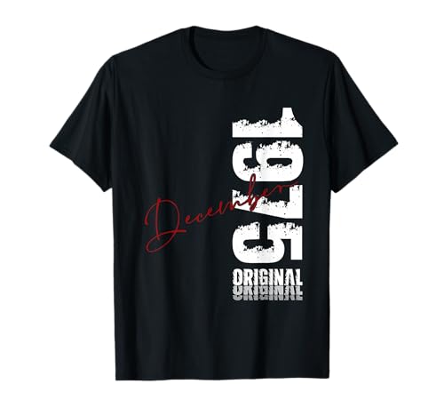 50 cumpleaños Hombre Mujer Regalo Diciembre 1975 Camiseta