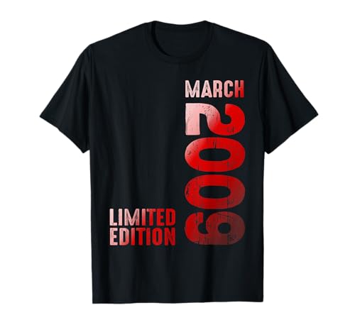 Marzo 2009 Año Legendario 2009 Retro 2009 Vintage 2009 Camiseta