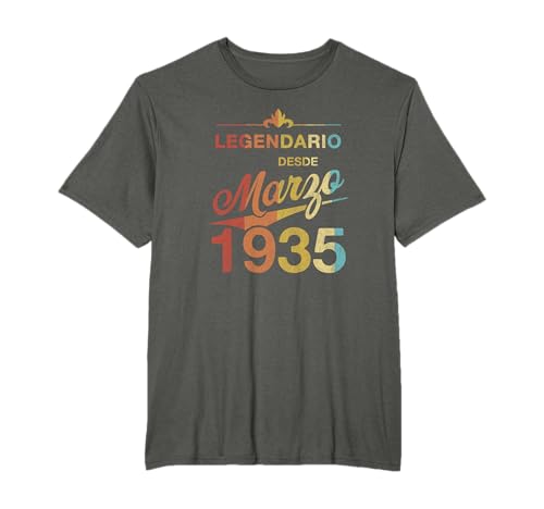 90 cumpleaños Nacido en Marzo de 1935 Vintage 90 años Camiseta