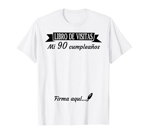 90 Años Cumpleaños Regalo Divertido Libro de Visitas Diseño Camiseta