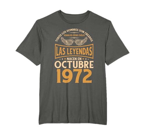 Cumpleaños Hombre Regalos Las Leyendas Octubre 1972 Camiseta