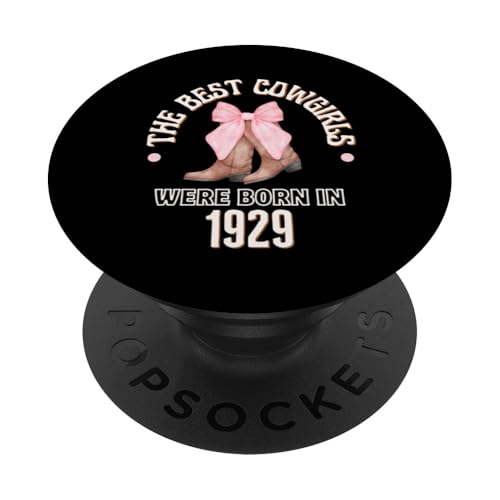Las Mejores Vaqueras Nacieron en 1929 Regalo de cumpleaños Occidental para niña PopSockets PopGrip...