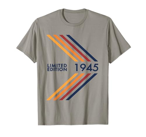 80 cumpleaños 1945 edición Limitada Hombres Mujeres Estilo Vintage Camiseta