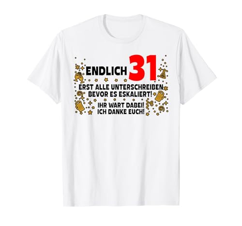 Finalmente 31 libro de visitas para firmar 31 cumpleaños Camiseta