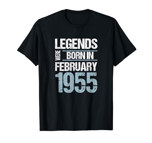Las leyendas nacieron en febrero de 1955 Cumpleaños Camiseta