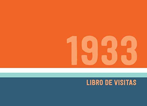 1933 Libros de Visitas: Libro de visitas para fiestas de cumpleaños de estilo retro para que la...