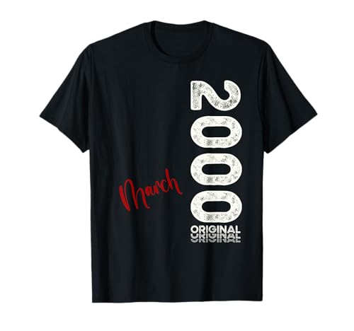25.º cumpleaños Hombre Original Marzo de 2000 25 años Camiseta