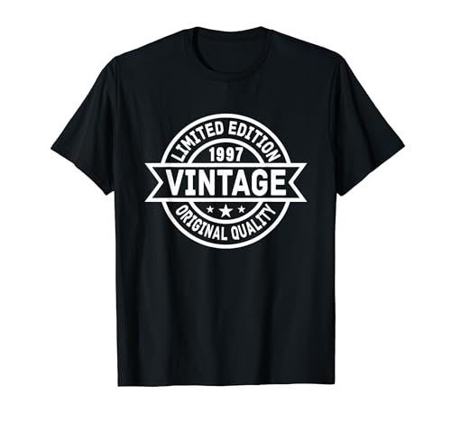 Camiseta vintage de 1997 para hombre, edición limitada, cumpleaños de 1997 Camiseta