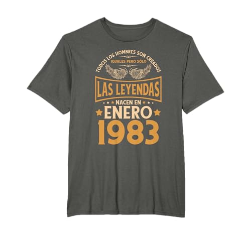 Cumpleaños Hombre Regalos Las Leyendas Enero 1983 Camiseta