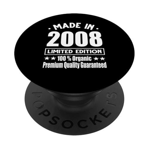 Edición Limitada 2008 Cumpleaños 2008 Nacido en 2008 PopSockets PopGrip Adhesivo