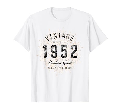 Cumpleaños Vintage 1952 Retro Camiseta
