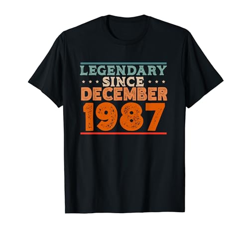Legendario desde diciembre de 1987 retro vintage fiesta de cumpleaños Camiseta