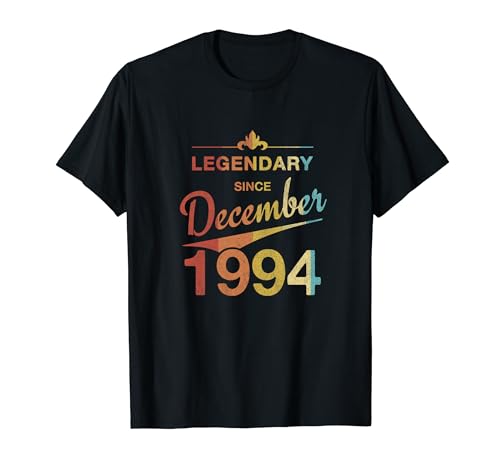 30 cumpleaños Nacido en Diciembre de 1994 Vintage 30 años Camiseta
