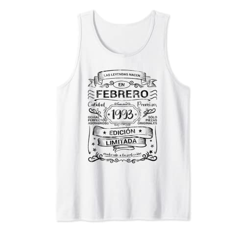 Las Leyendas Nacen Febrero 1993 Cumpleaños Hombre Mujer Camiseta sin Mangas