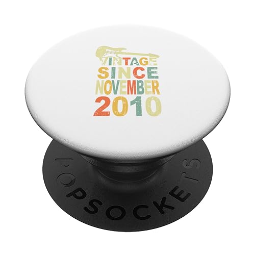 Regalos para amantes de la guitarra para cumpleaños número 13 vintage noviembre 2010 PopSockets PopGrip Intercambiable
