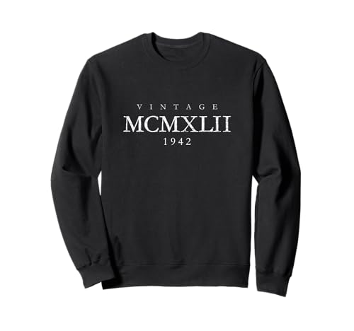 Vintage MCMXLII 1942 (Blanco Antiguo) Cumpleaños 1942 Sudadera